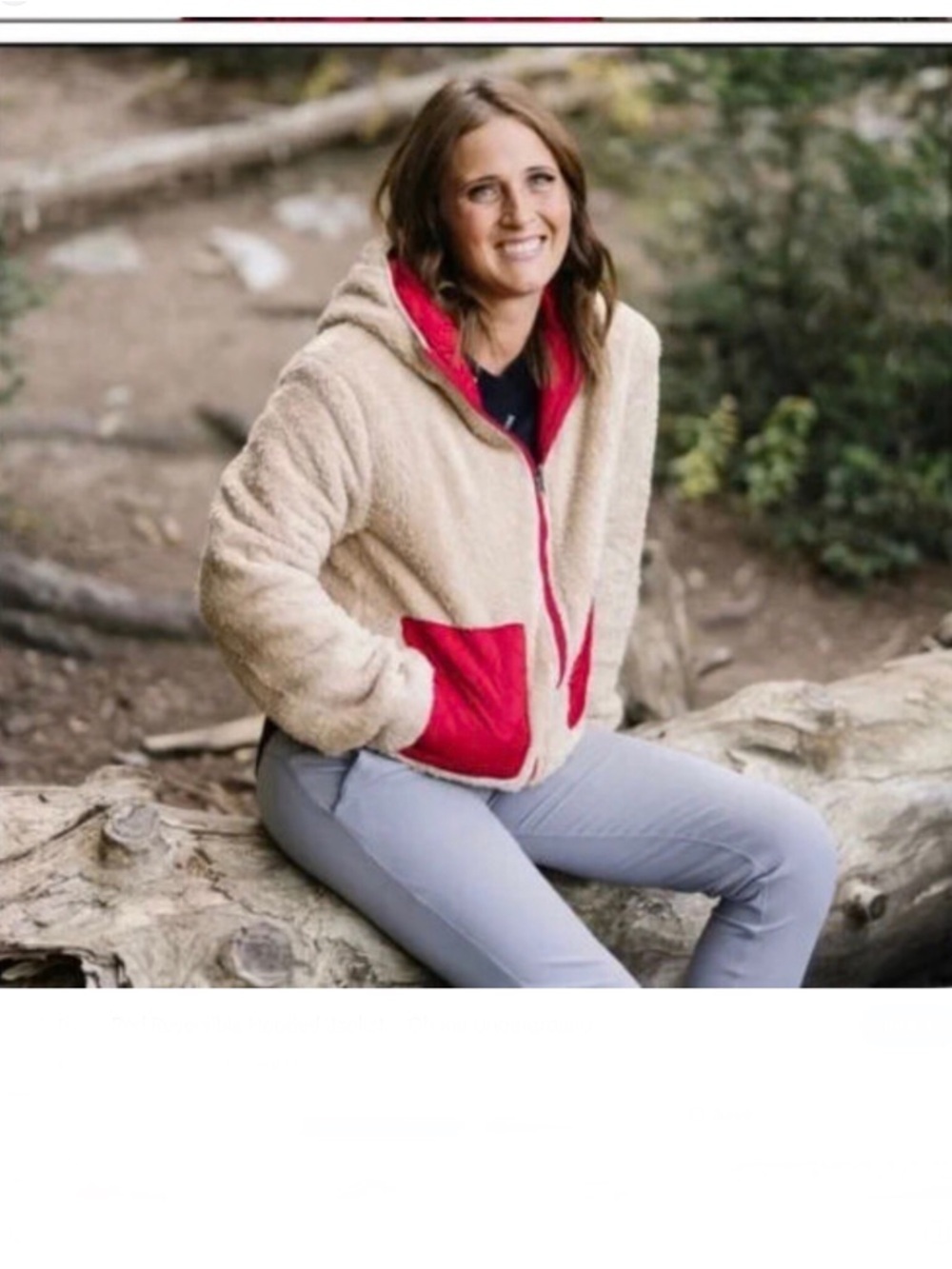 Zyia Active Women’s Large Quilted Sherpa Reversible Hooded Puffer Red Jacket - Picture 4 of 15